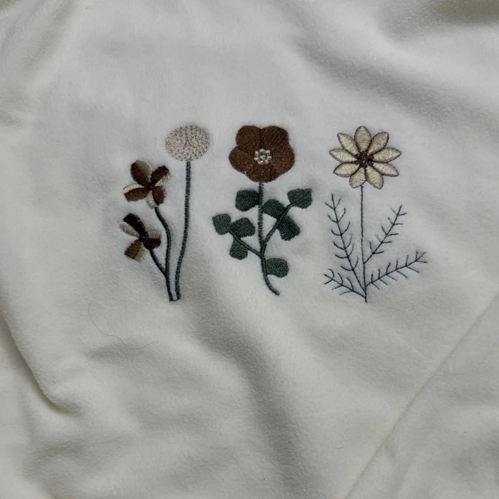 Cream Sweater with Floral Embroidery - Picture 2 of 4